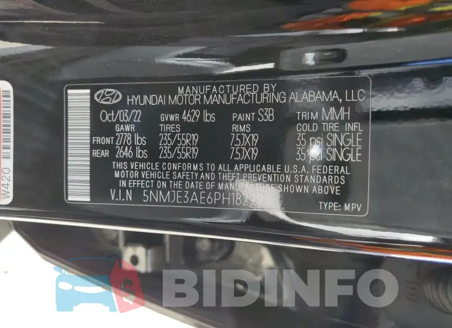 5NMJE3AE6PH182993 Photo# 14