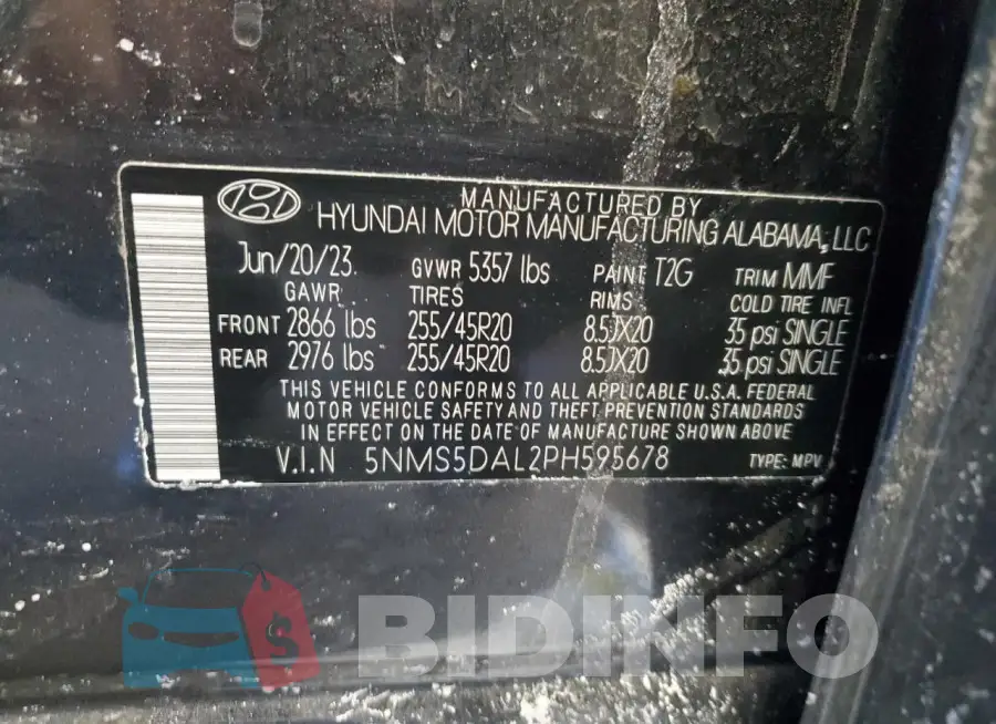 5NMS5DAL2PH595678 Photo# 13