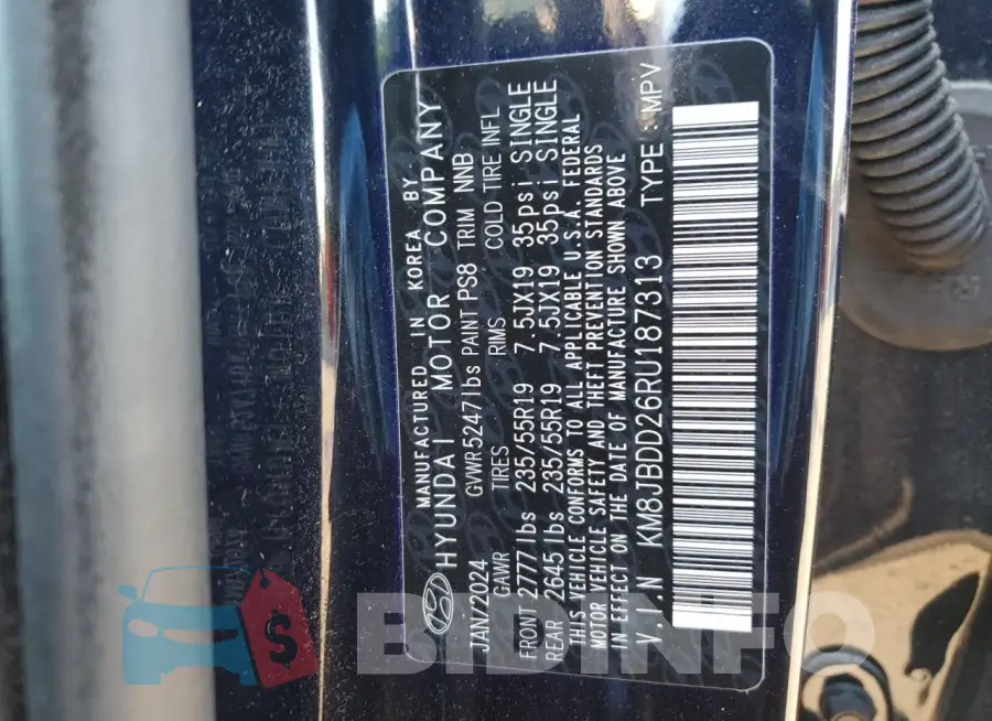 KM8JBDD26RU187313 Photo# 13