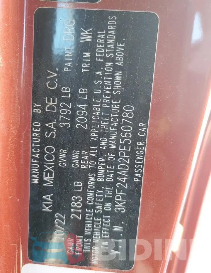 3KPF24AD2PE560780 Photo# 12