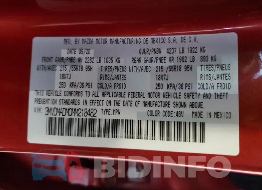 3MVDMADM0MM218482 Photo# 13