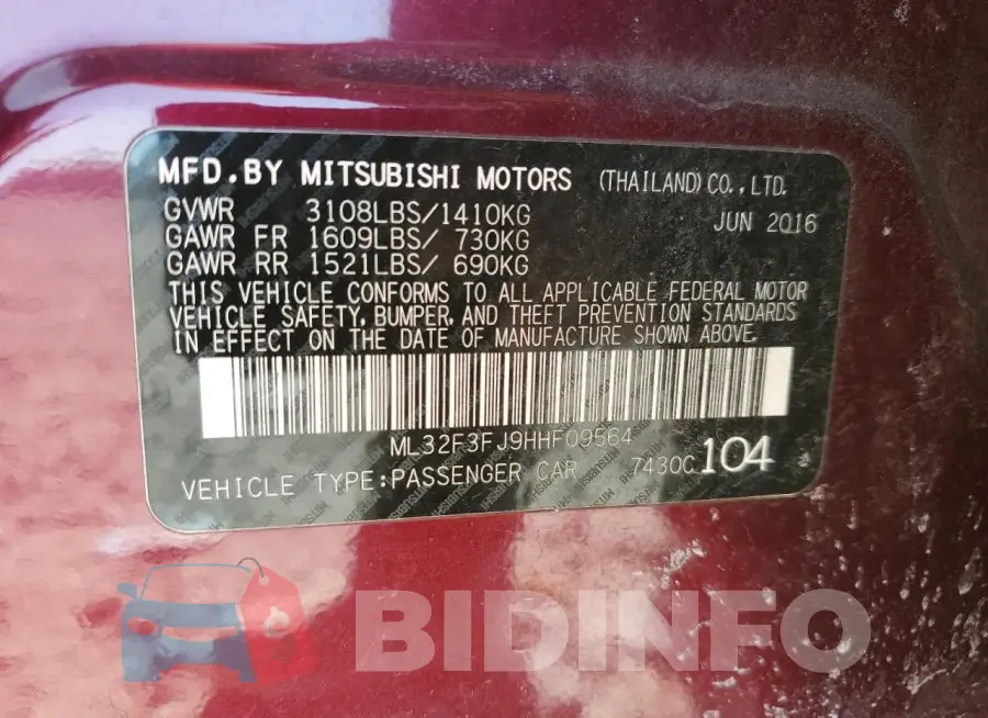 ML32F3FJ9HHF09564 Photo# 12