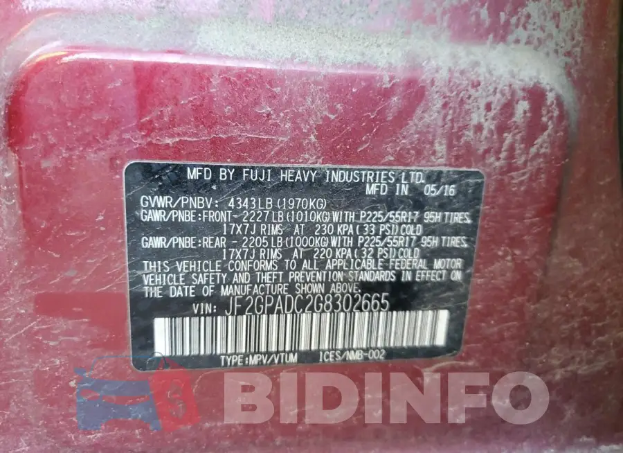 JF2GPADC2G8302665 Photo# 12