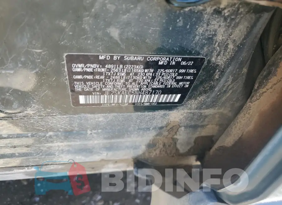 JF2SKAEC5NH487170 Photo# 13