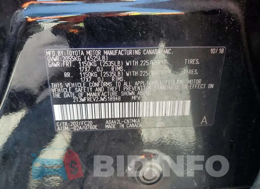 2T3WFREV2JW518948 Photo# 14