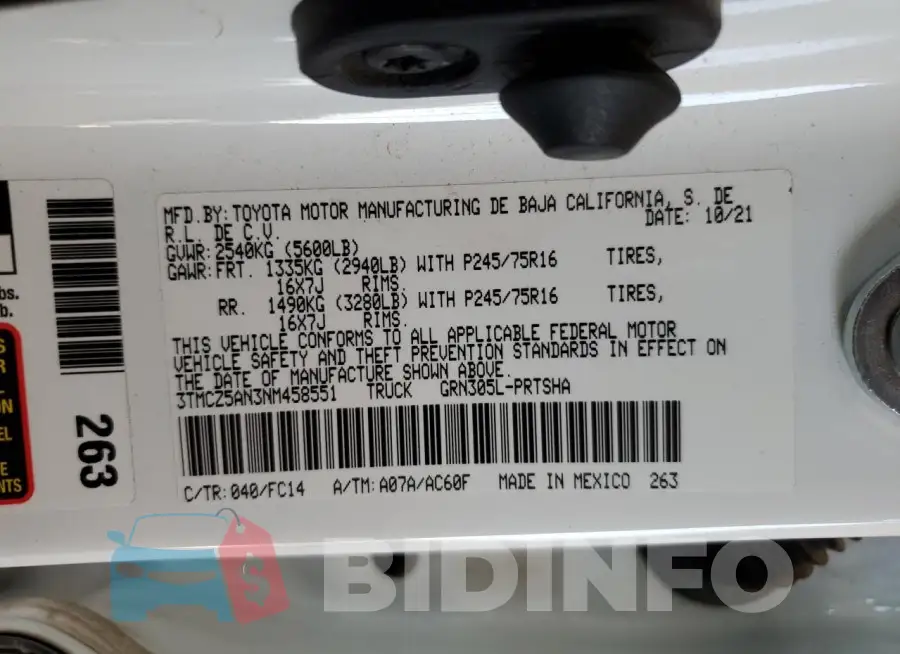 3TMCZ5AN3NM458551 Photo# 13