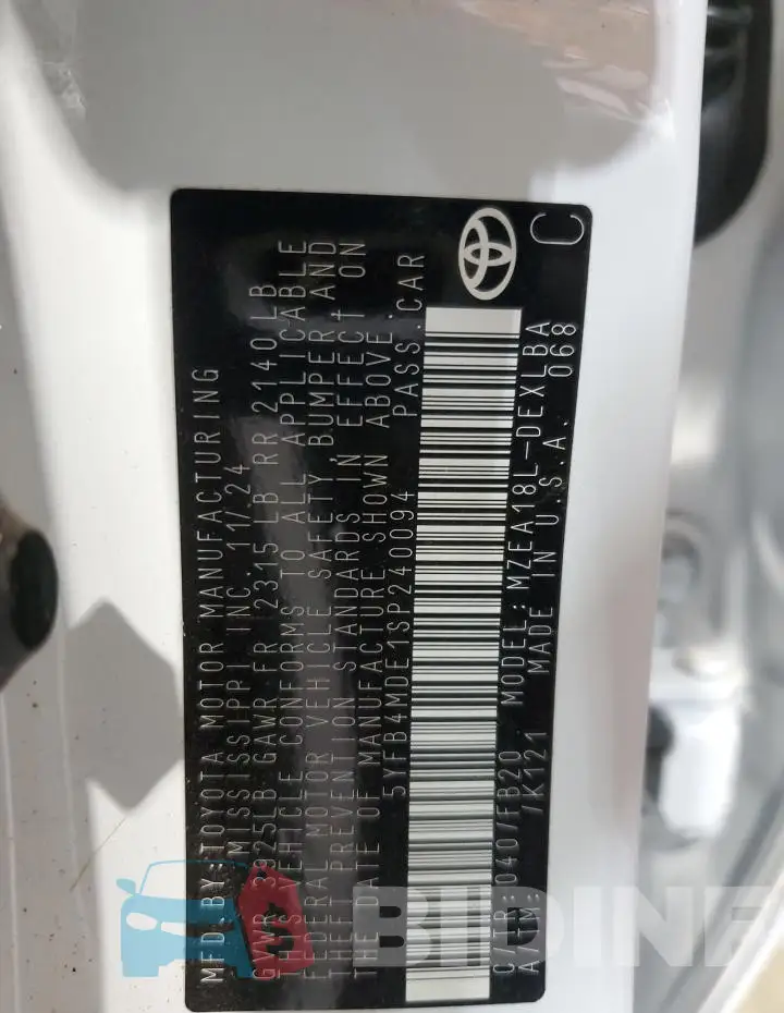 5YFB4MDE1SP240094 Photo# 12