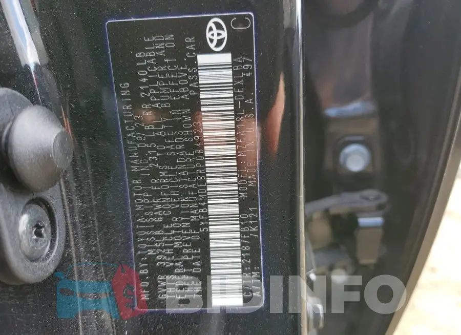 5YFB4MDE8RP084923 Photo# 12