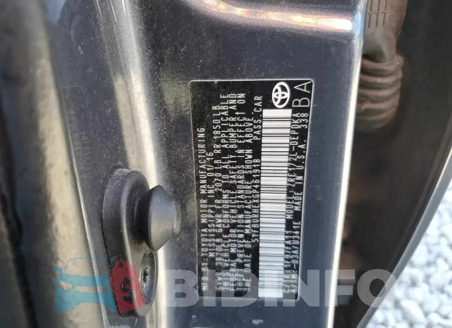 5YFBURHEXGP461918 Photo# 12