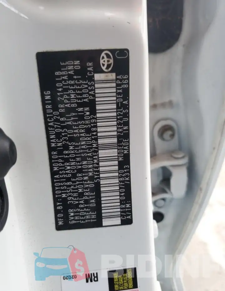 5YFEPMAE7MP148192 Photo# 12