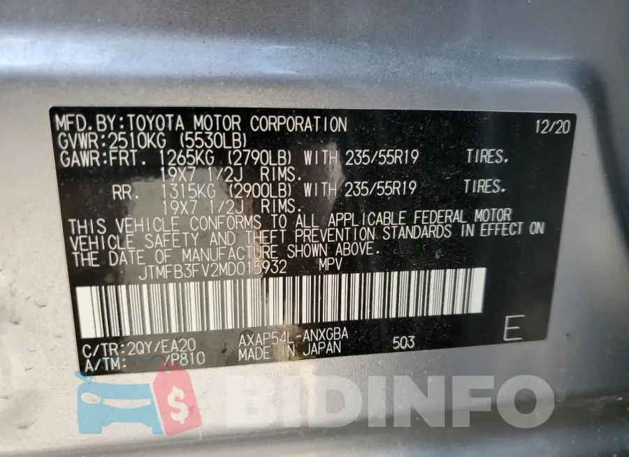 JTMFB3FV2MD015932 Photo# 13