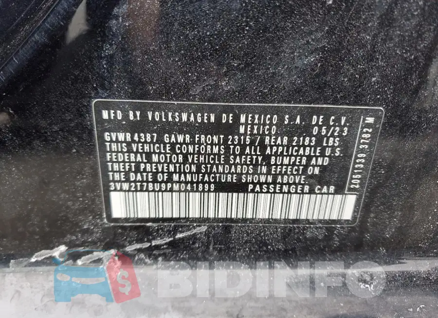 3VW2T7BU9PM041899 Photo# 12