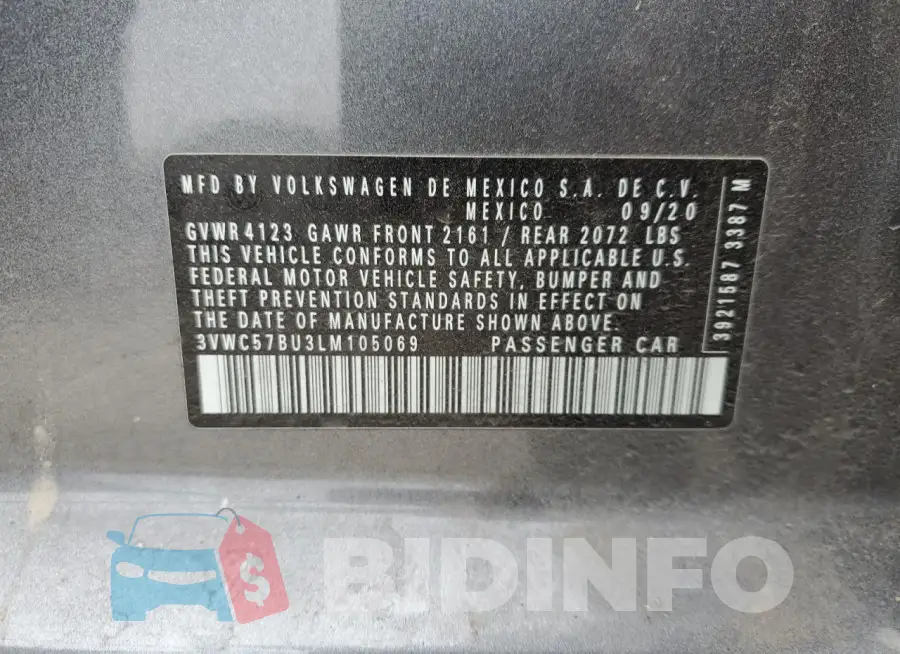 3VWC57BU3LM105069 Photo# 12