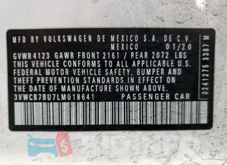 3VWCB7BU7LM018641 Photo# 12