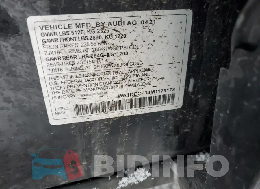 WA1DECF34M1129178 Photo# 13