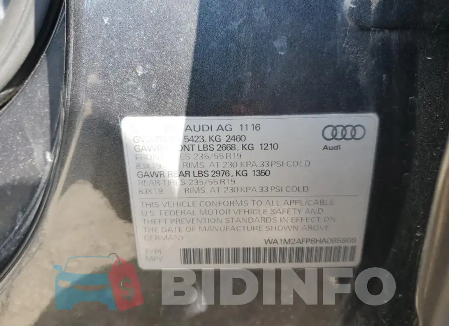 WA1M2AFP8HA085868 Photo# 13