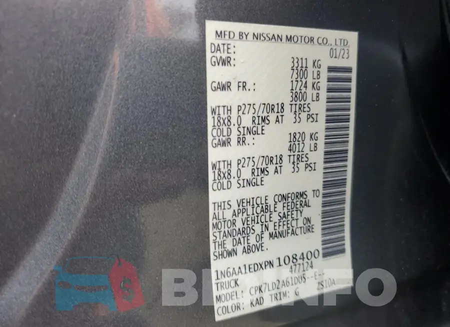 1N6AA1EDXPN108400 Photo# 12
