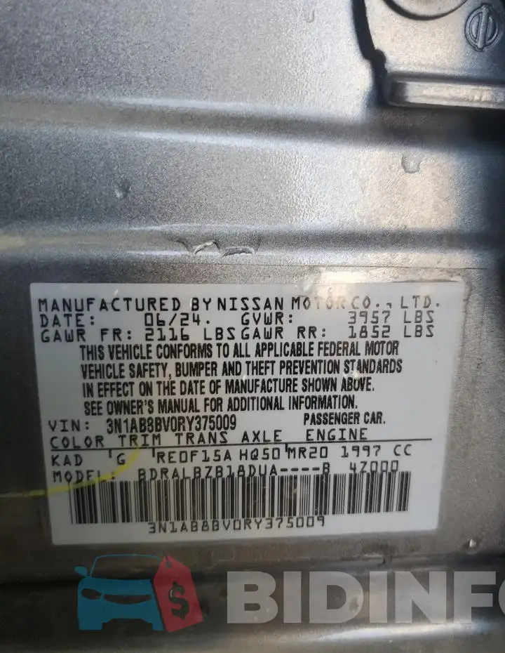 3N1AB8BV0RY375009 Photo# 12