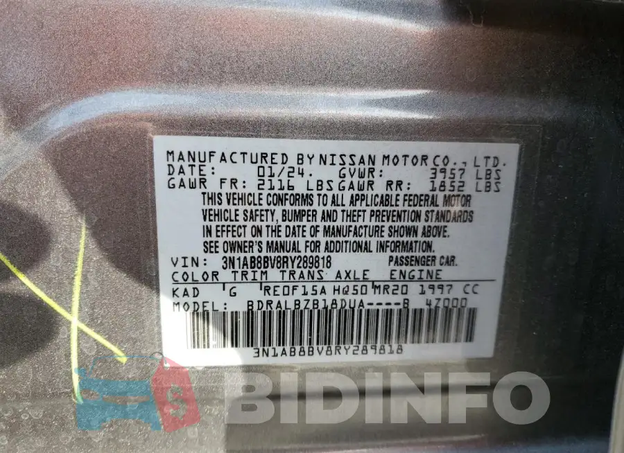 3N1AB8BV8RY289818 Photo# 12