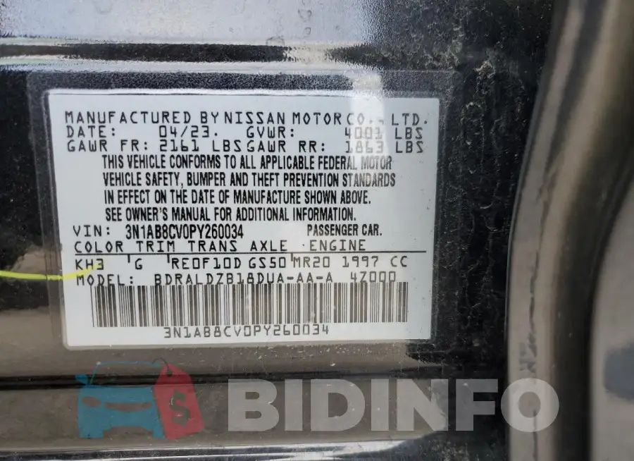 3N1AB8CV0PY260034 Photo# 12