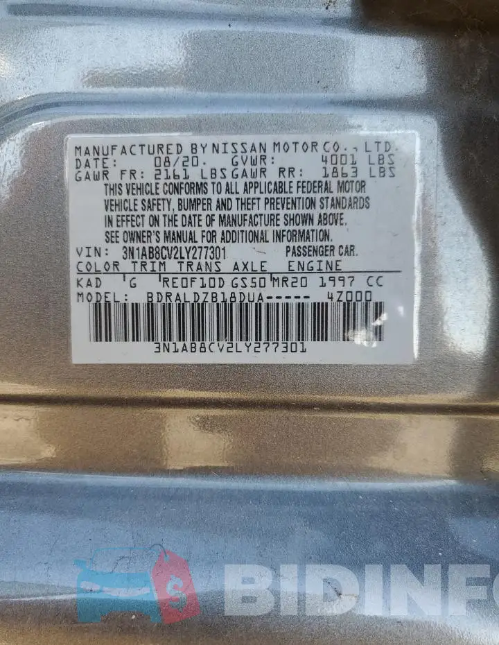 3N1AB8CV2LY277301 Photo# 13