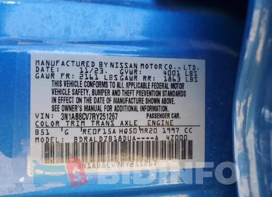 3N1AB8CV7RY251267 Photo# 12