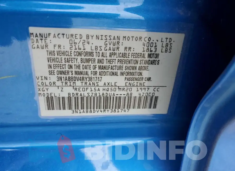 3N1AB8DV4RY381747 Photo# 12