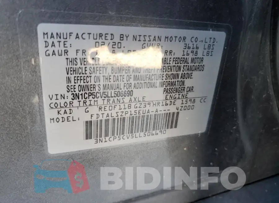 3N1CP5CV5LL506690 Photo# 13