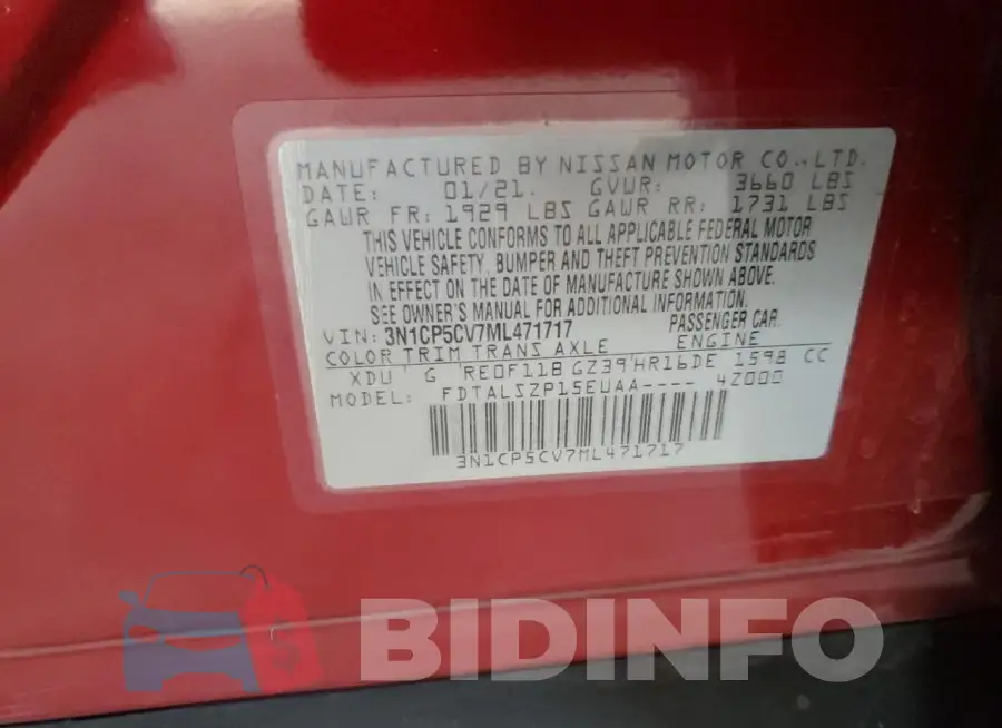 3N1CP5CV7ML471717 Photo# 14