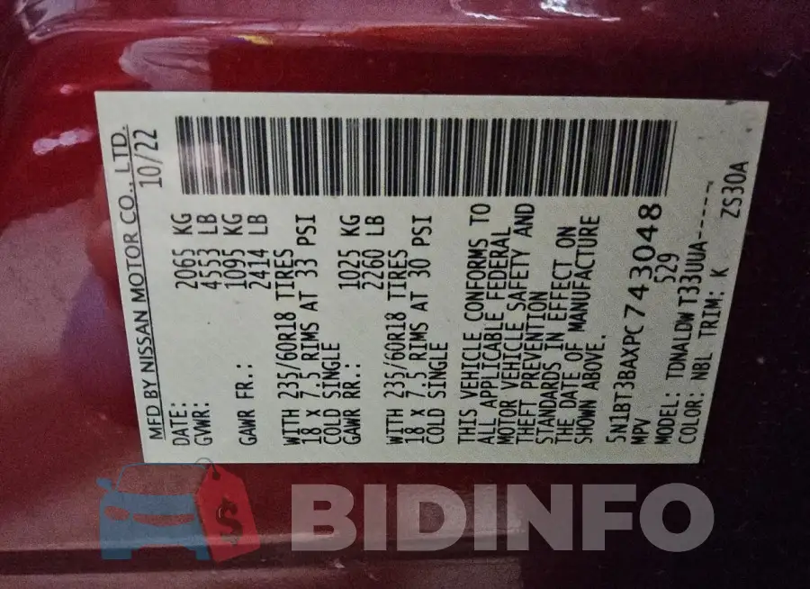 5N1BT3BAXPC743048 Photo# 13