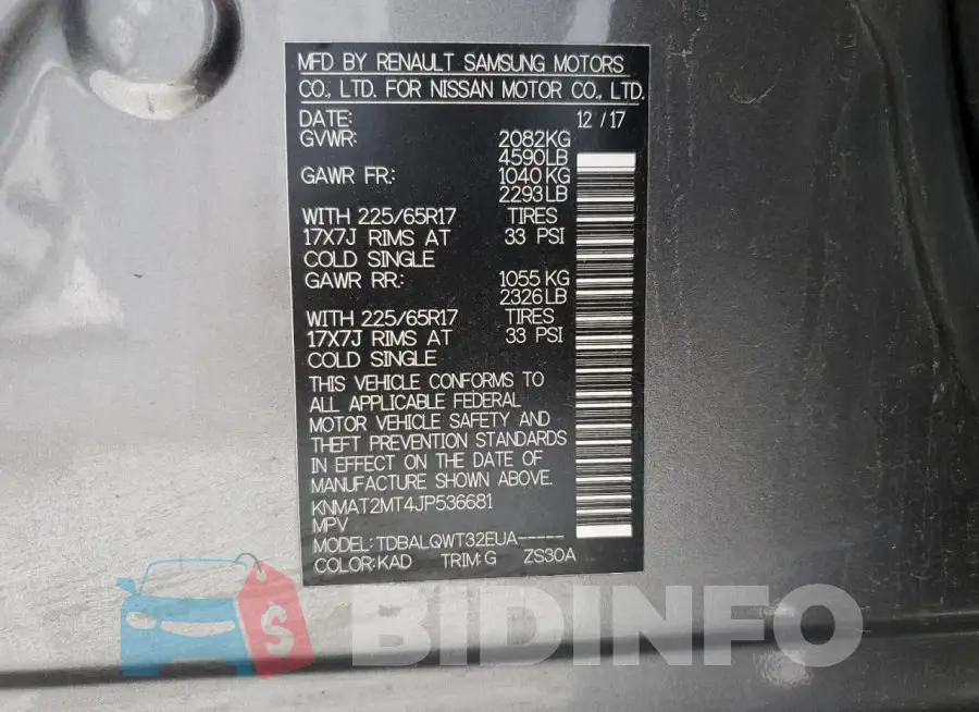 KNMAT2MT4JP536681 Photo# 13