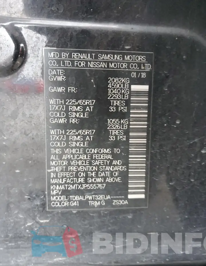 KNMAT2MTXJP555767 Photo# 14