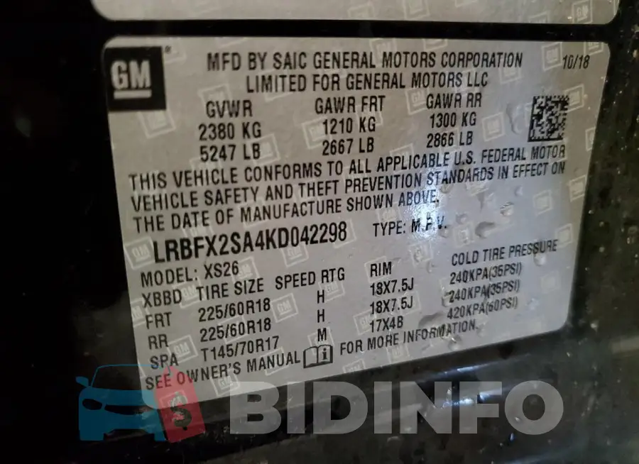 LRBFX2SA4KD042298 Photo# 14