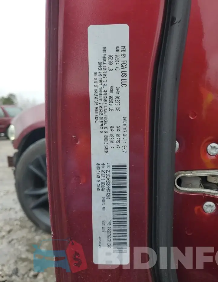 2C3CDXBG6HH644201 Photo# 13