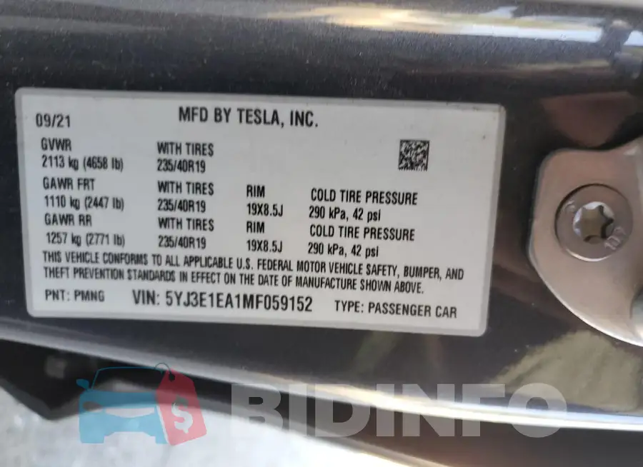 5YJ3E1EA1MF059152 Photo# 12
