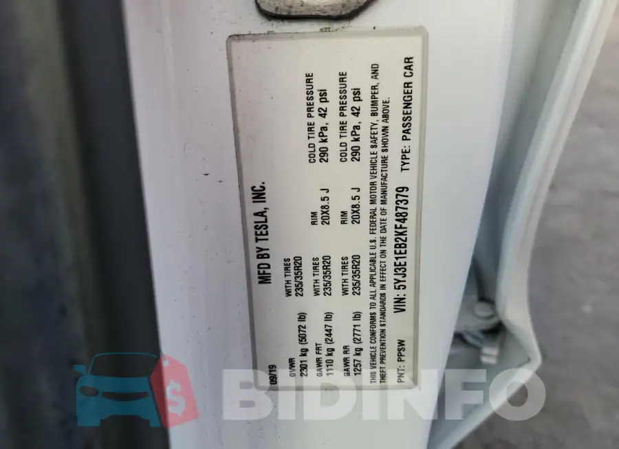 5YJ3E1EB2KF487379 Photo# 14