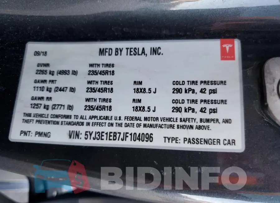 5YJ3E1EB7JF104096 Photo# 13