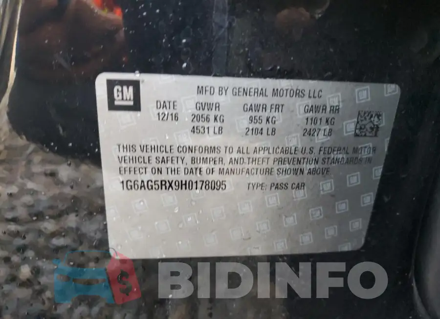 1G6AG5RX9H0178095 Photo# 12
