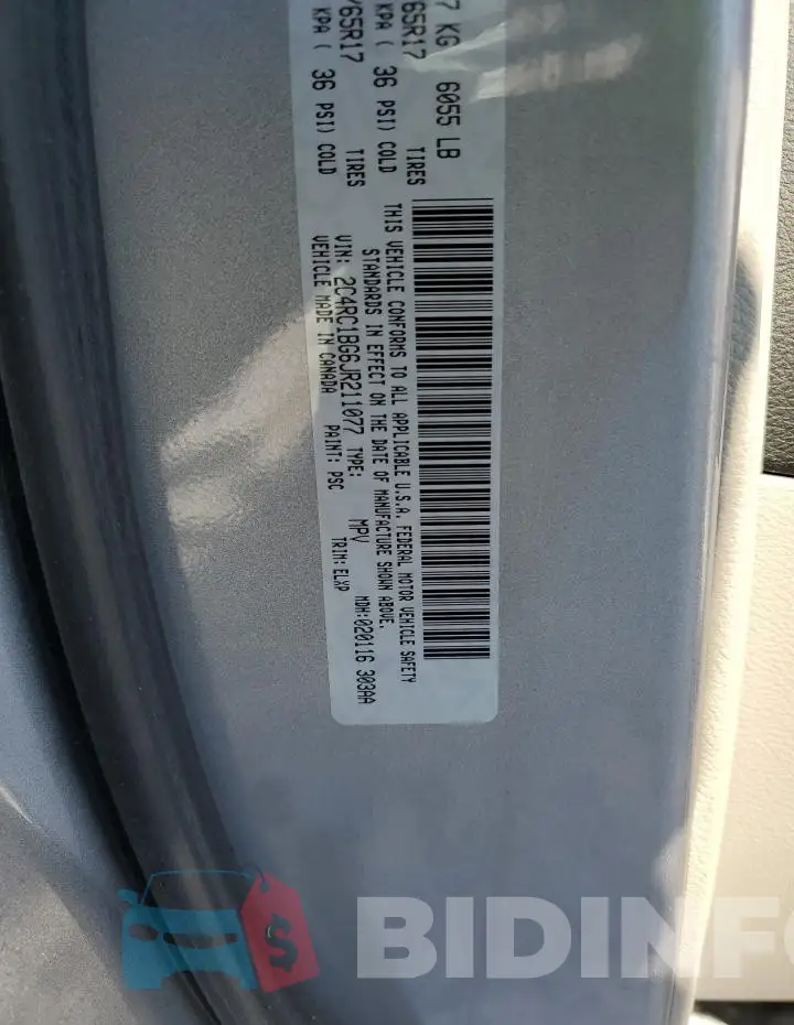 2C4RC1BG6JR211077 Photo# 13
