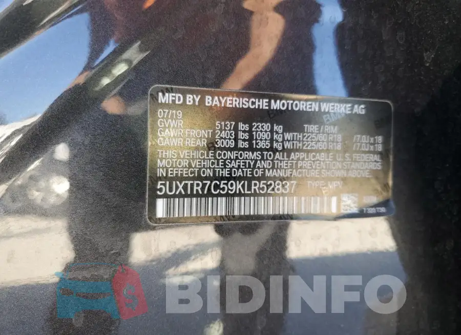 5UXTR7C59KLR52837 Photo# 14