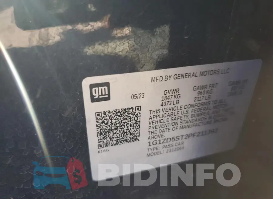 1G1ZD5ST2PF211393 Photo# 12