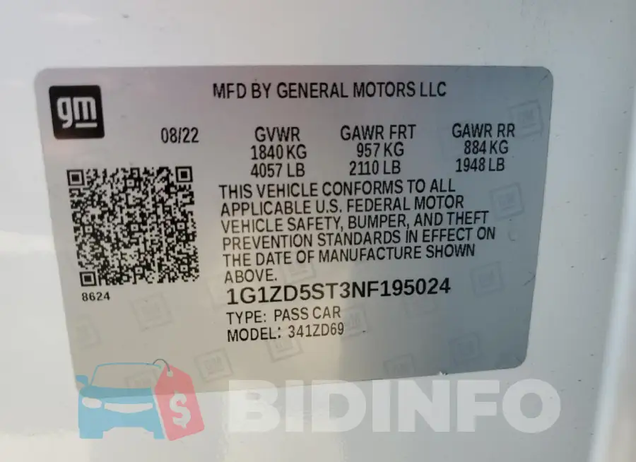 1G1ZD5ST3NF195024 Photo# 12
