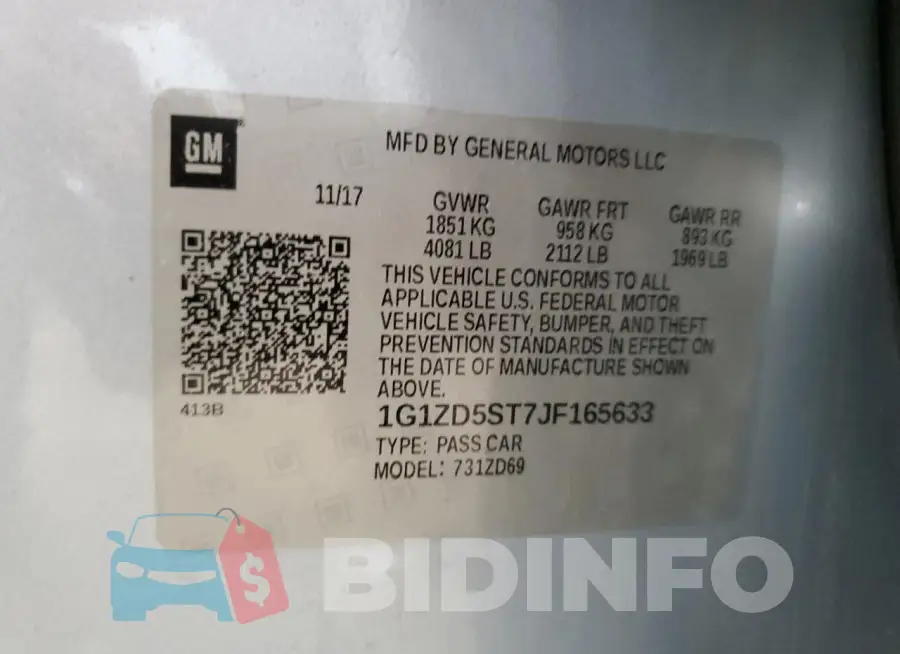 1G1ZD5ST7JF165633 Photo# 12