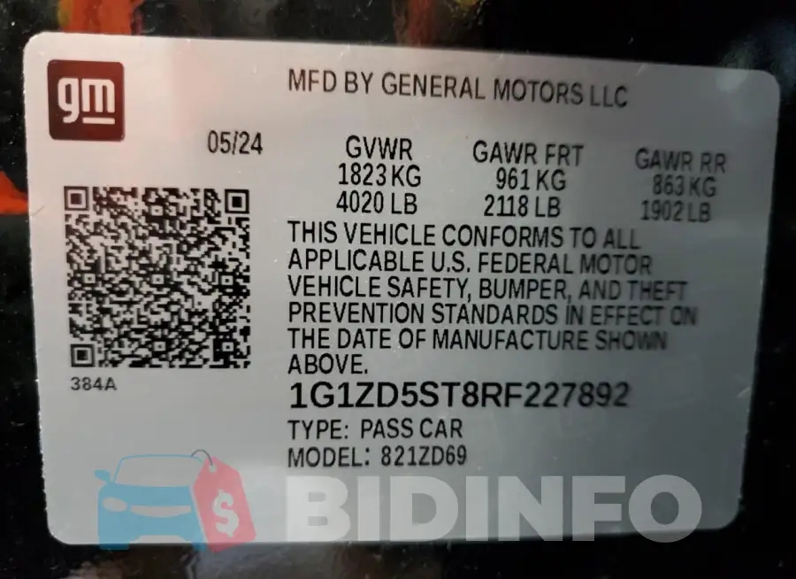 1G1ZD5ST8RF227892 Photo# 13
