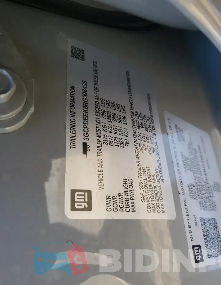 3GCPDEEK8RG396438 Photo# 13