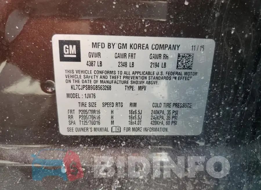 KL7CJPSB9GB563268 Photo# 12