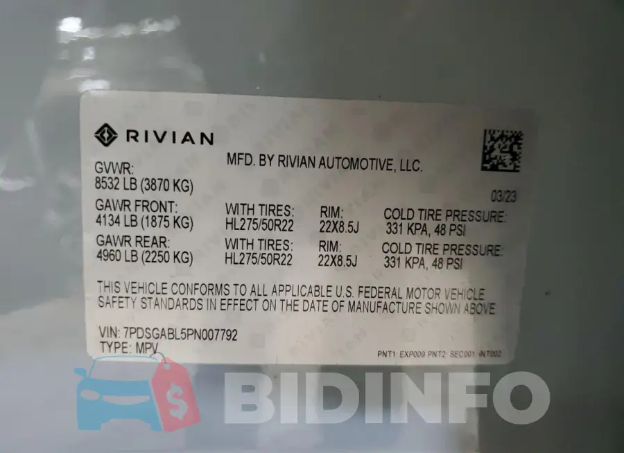 7PDSGABL5PN007792 Photo# 13