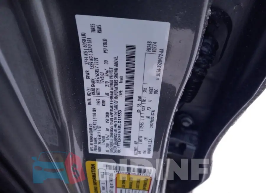 1FTER4FH7MLD17553 Photo# 12