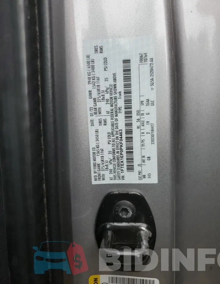 1FTEX1EP0PKF04463 Photo# 12