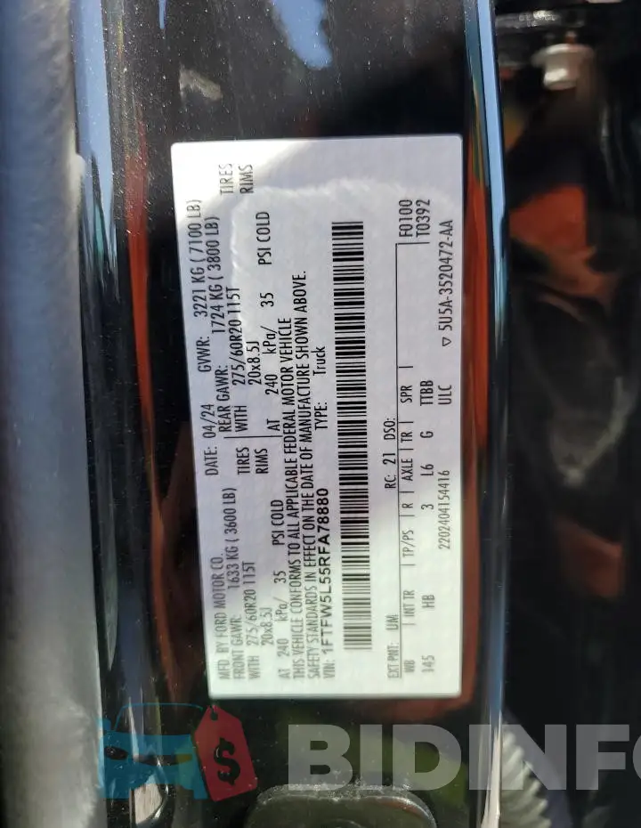 1FTFW5L55RFA78880 Photo# 12
